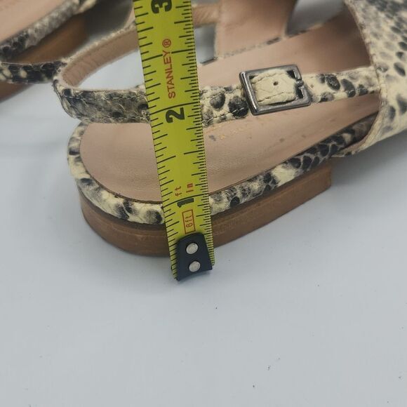 Bellofatto Italian Leather Snakeskin Strappy Sandals Women’s 7 EU 38 Slip On - Picture 6 of 7